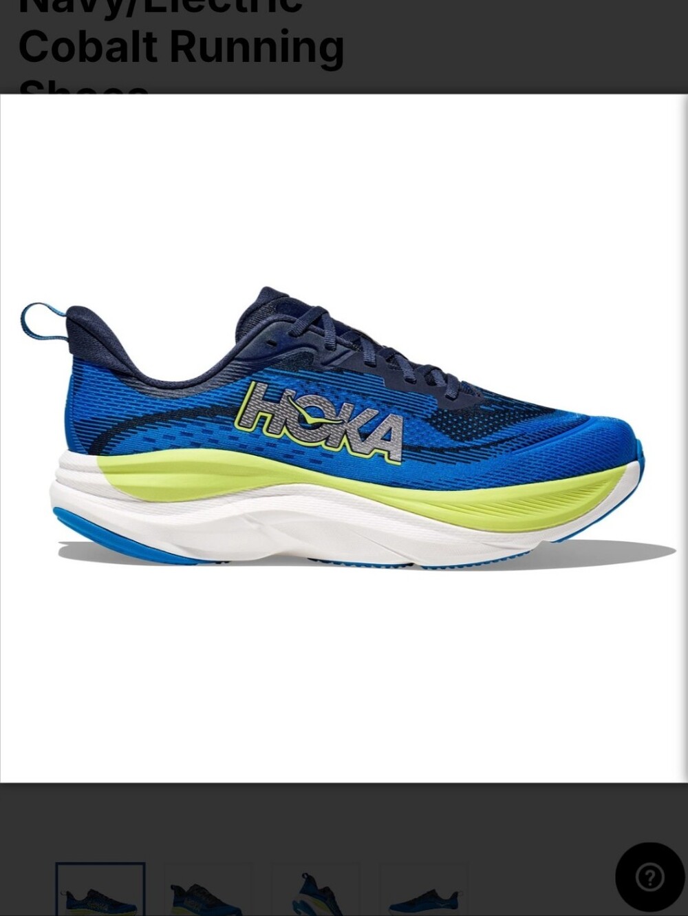 HOKA One One Men's Skyflow Wide Varsity Navy/Electric Cobalt Running Shoes NEW!